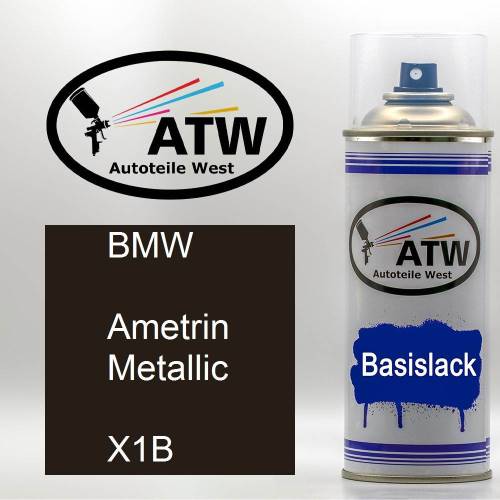 BMW, Ametrin Metallic, X1B: 400ml Sprühdose, von ATW Autoteile West.